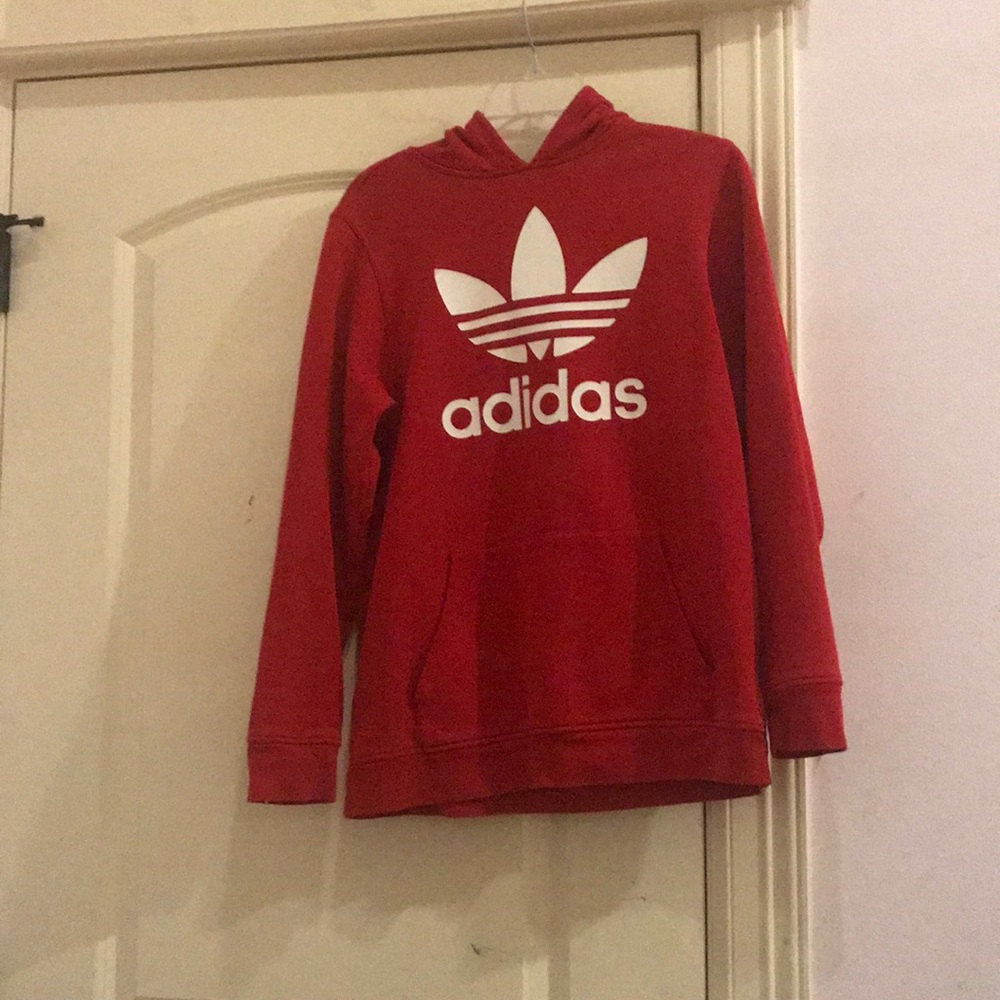 Red Adidas pullover